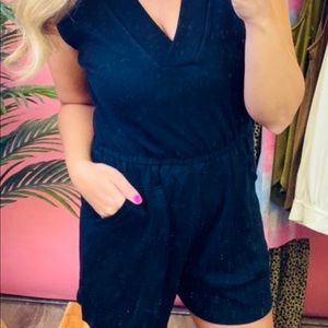 Never worn Zenana black romper large